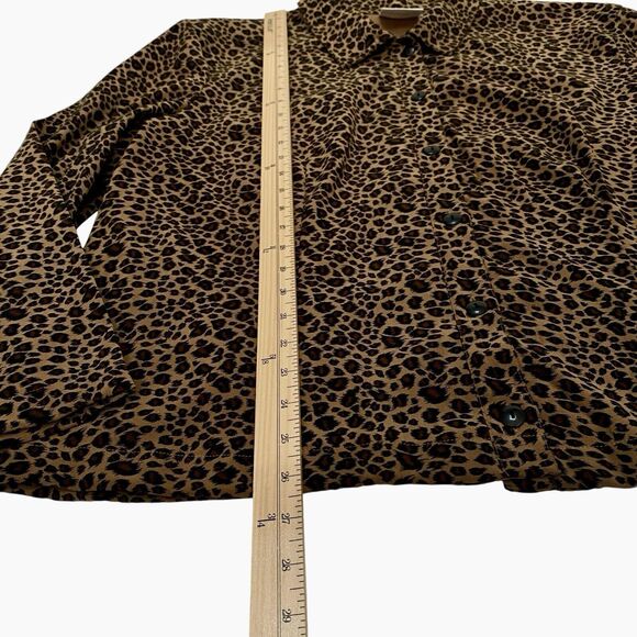 Vtg Leopard Print Blazer Lightweight Fully Lined Jacket Women’s Sz 24W Button Up - Picture 8 of 15